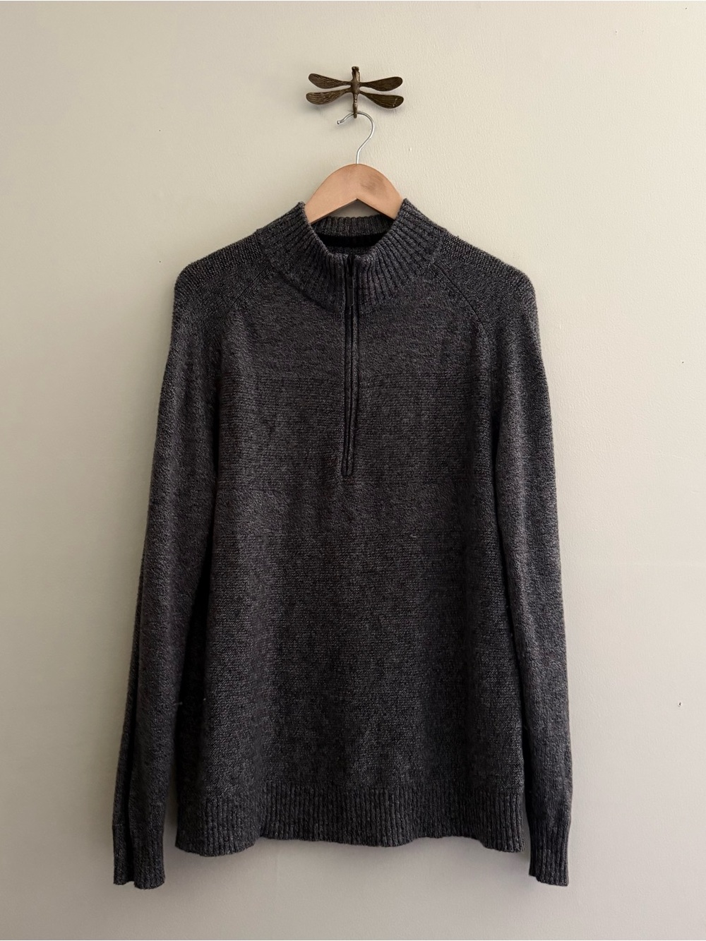 Smartwool Men’s Grey Quarter Zip Pullover Sweater XXL